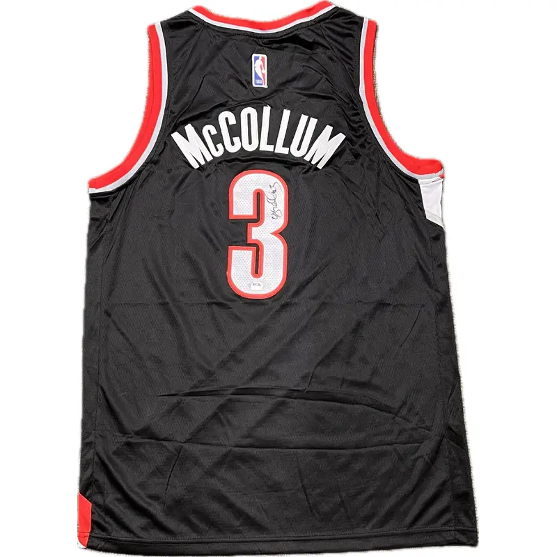 CJ McCollum signed jersey PSA/DNA Portland Trail Blazers Autographed
