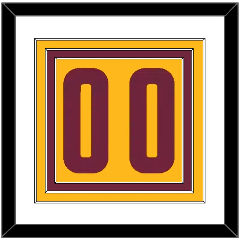 Cleveland Number - Alternate Yellow (2012-2017) - Triple Mat 1