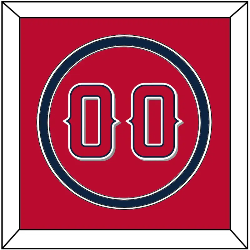 Los Angeles Number - Alternate Red (2012-2020) - Double Mat 2