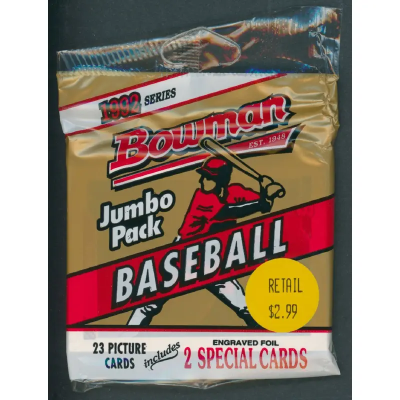 1992 Bowman Baseball Unopened Jumbo Pack