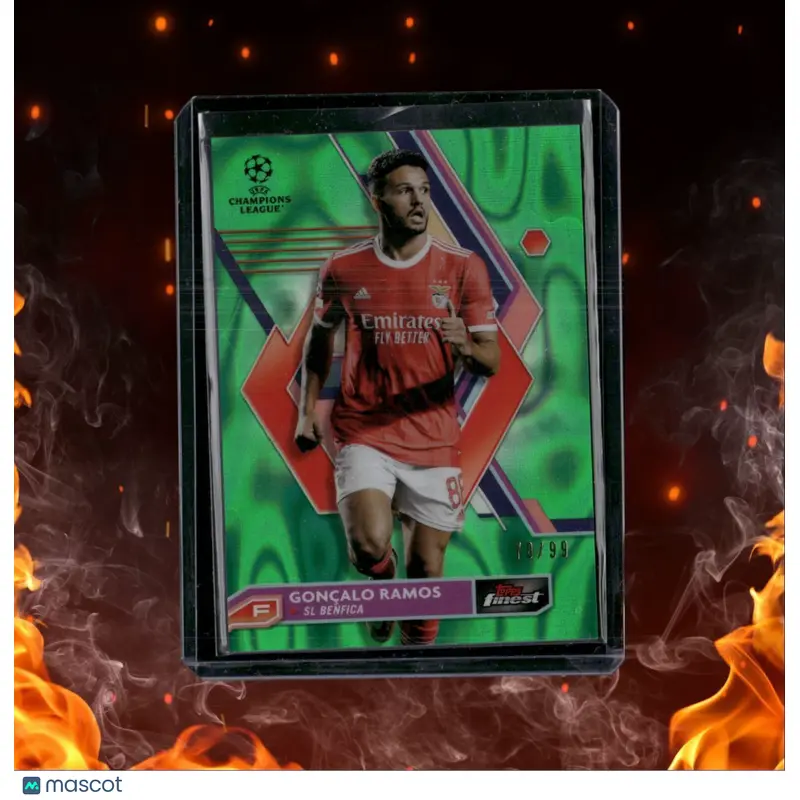 2022 Topps Finest Goncalo Ramos Green Lava Wave 70/99 #34
