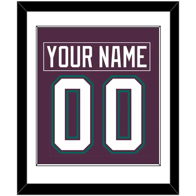 Anaheim Nameplate & Number (Back) Combined - Road Purple (1993-2006) - Single Mat 1
