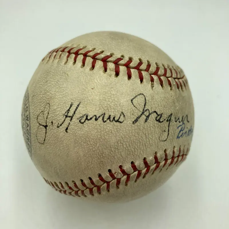 Beautiful Honus Wagner Single Signed Baseball JSA COA