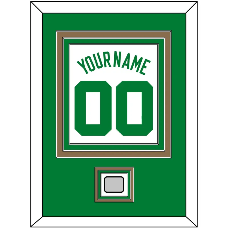 Boston Name & Number With Finals Patch - Home White (1972-2018) - Triple Mat 2