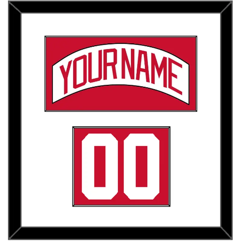 Detroit Nameplate & Number (Shoulder) - Road White (2007-2017) - Single Mat 1
