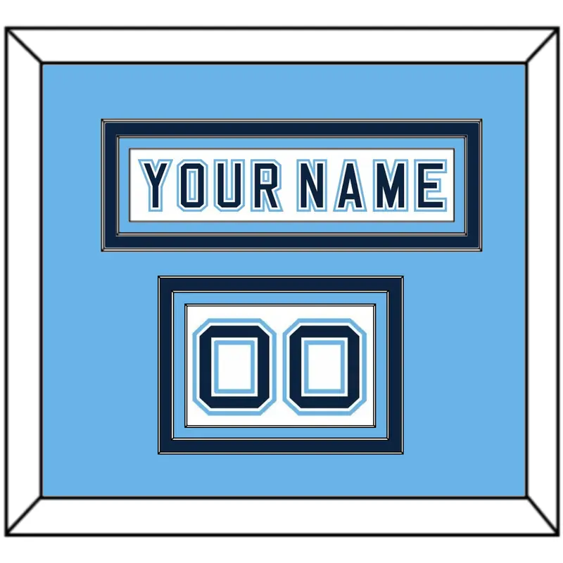 Maine Hockey Nameplate & Number (Shoulder) - Home White - Triple Mat 3
