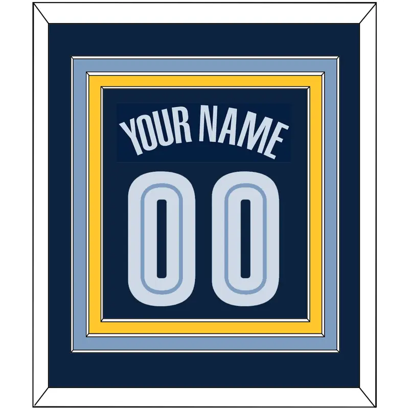 Memphis Name & Number - Road Navy (2004-2010) - Triple Mat 3