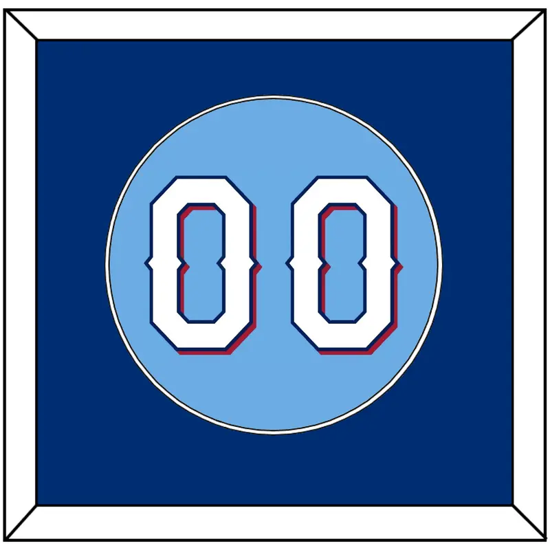 Texas Number - Alternate Powder Blue (2020-2023) - Single Mat 2