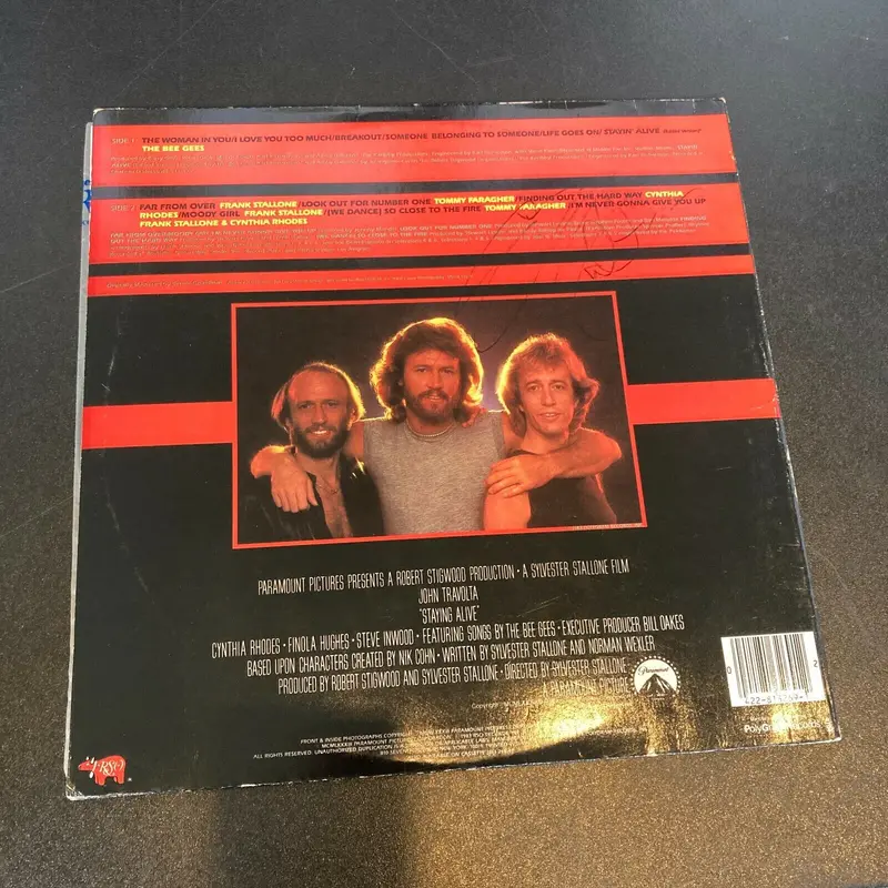 Staying Alive Soundtrack Multi Signed Autographed Vintage LP Record