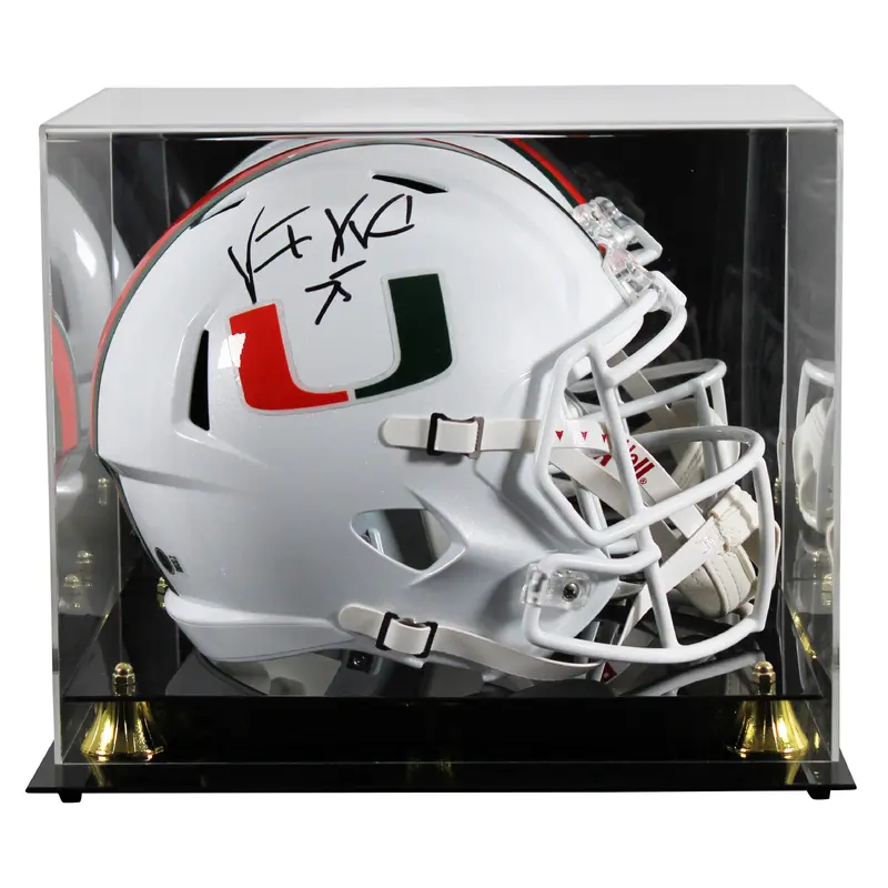 Miami Vince Wilfork Signed Full Size Speed Rep Helmet W/ Case BAS Witnessed