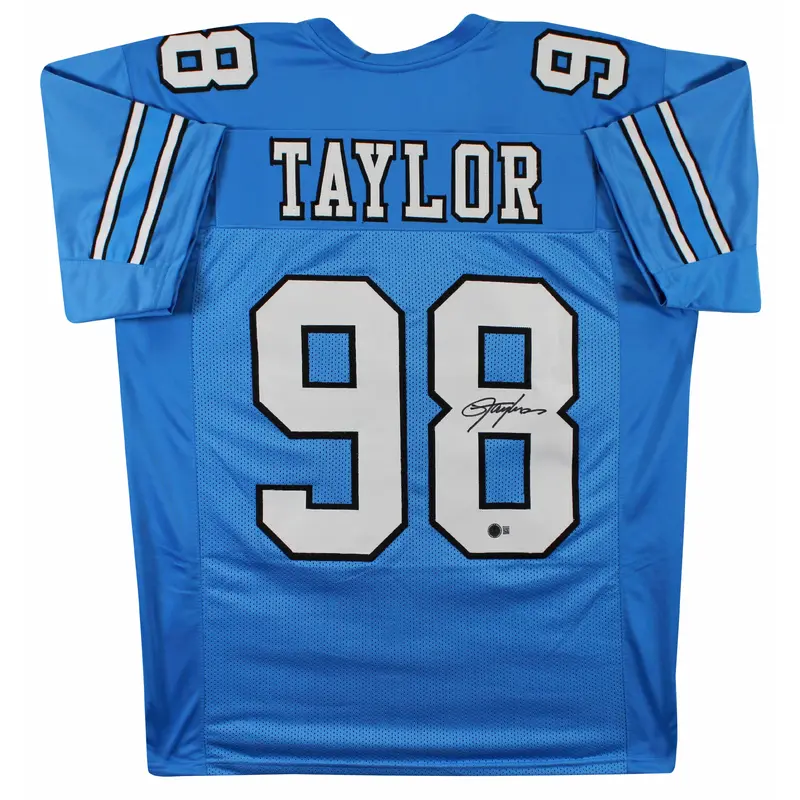 UNC Lawrence Taylor Authentic Signed Light Blue Pro Style Jersey BAS Witnessed
