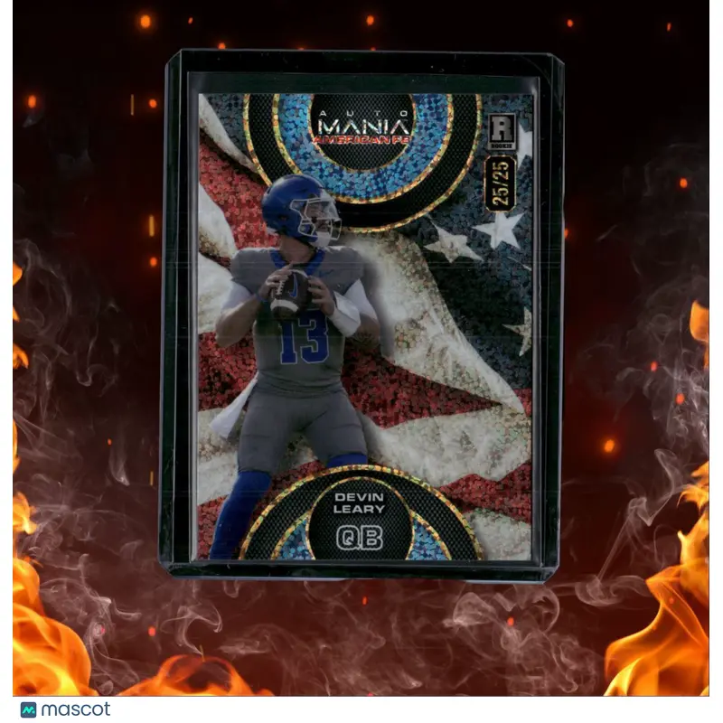2024 Wild Card Auto Mania American FB Devin Leary American Flag Rookie 25/25