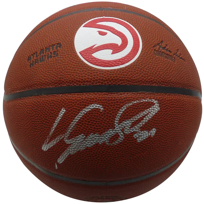 Dominique Wilkins Autographed Atlanta Hawks Logo Wilson Basketball - Beckett Witness