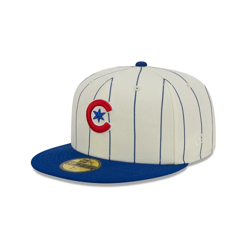 New Era - Chicago Cubs 59Fifty Fitted RETRO CITY - Off White/Blue Pinstripe