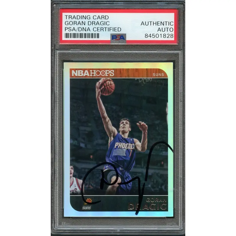 2014-15 NBA Hoops Silver #234 Goran Dragic Signed Card AUTO PSA/DNA Slabbed Suns