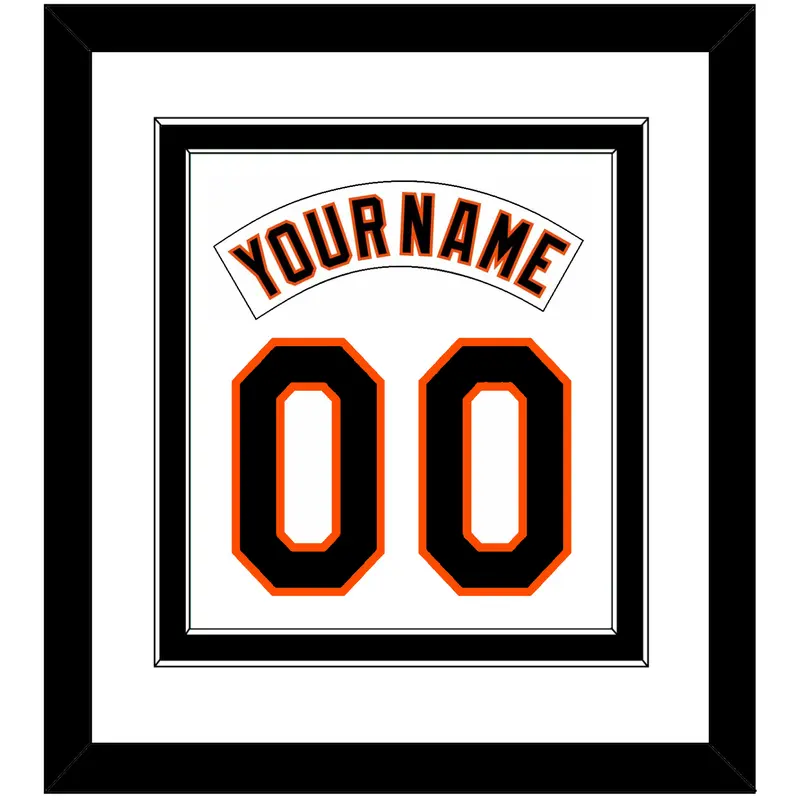 Baltimore Nameplate & Number Combined - Home White (1995-1997) - Double Mat 2