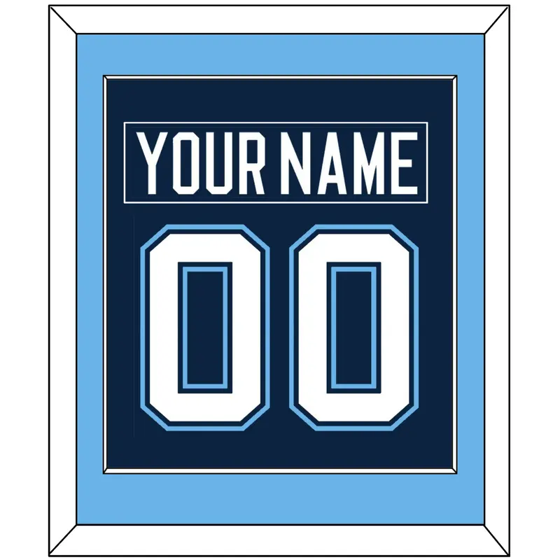 Maine Nameplate & Number (Back) Combined - Road Navy Blue (1994-2008) - Single Mat 2
