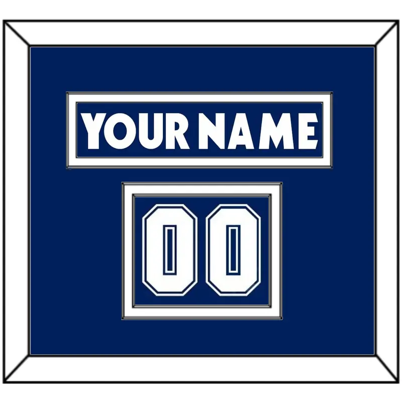 Toronto Nameplate & Number (Shoulder) - Home Blue (2007-2010) - Double Mat 1