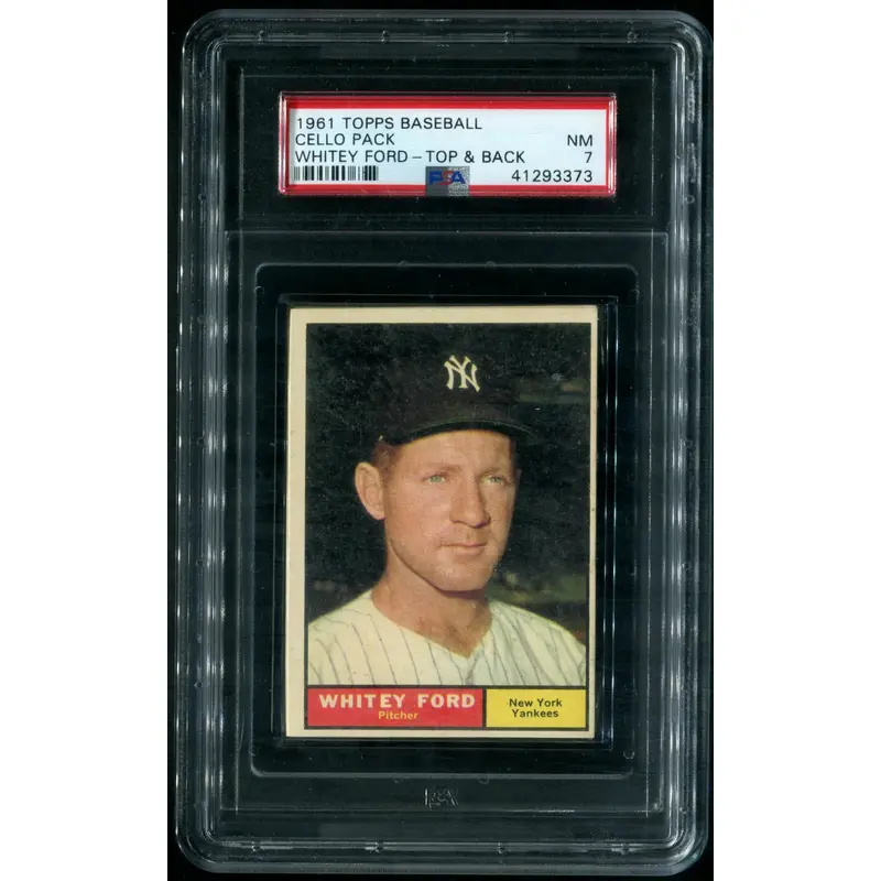 1961 Topps Baseball Unopened Cello Pack PSA 7 Ford Top Bottom