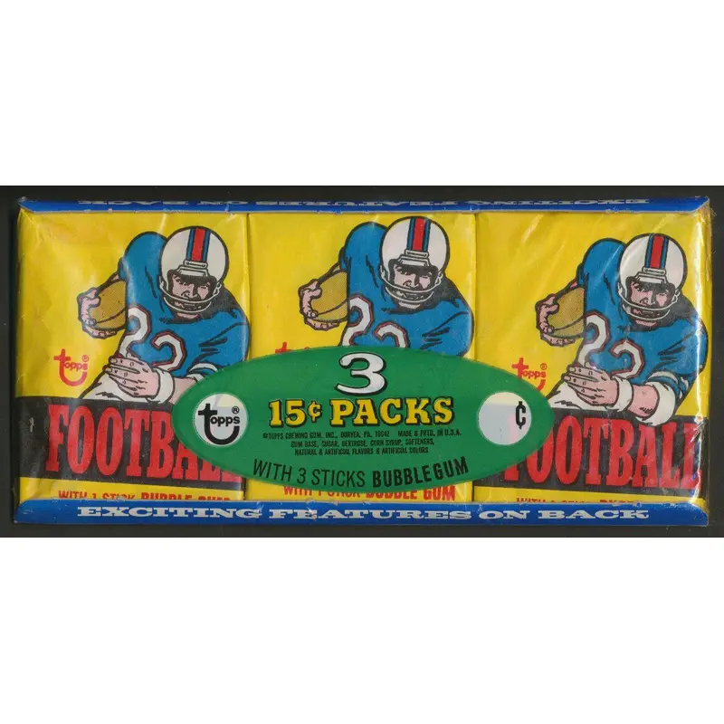1976 Topps Football Unopened Wax Pack Tray