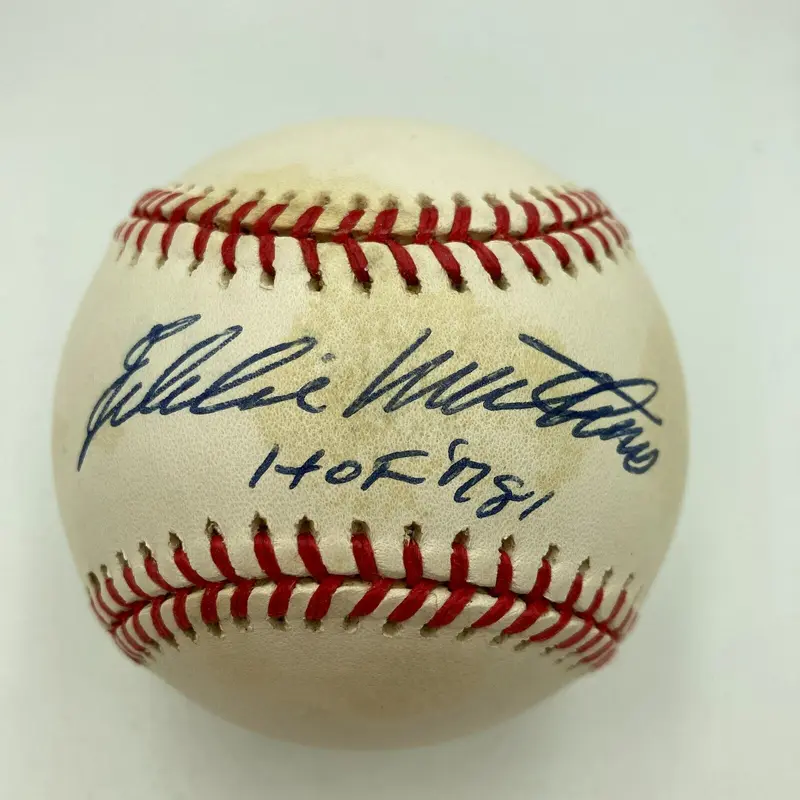 Eddie Mathews HOF 1978 Signed Official National League Baseball JSA COA