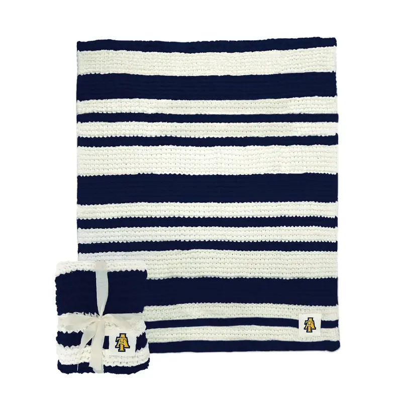 North Carolina A&T Cable Knit Throw 50x60