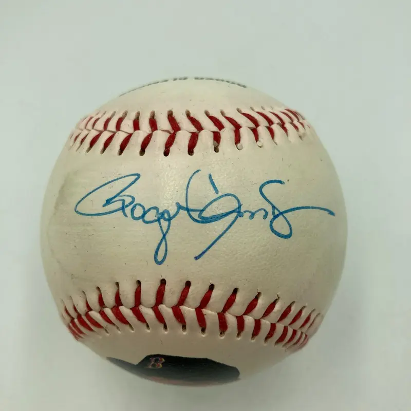 Roger Clemens Early Career Signed Vintage Fotoball Baseball Beckett Hologram