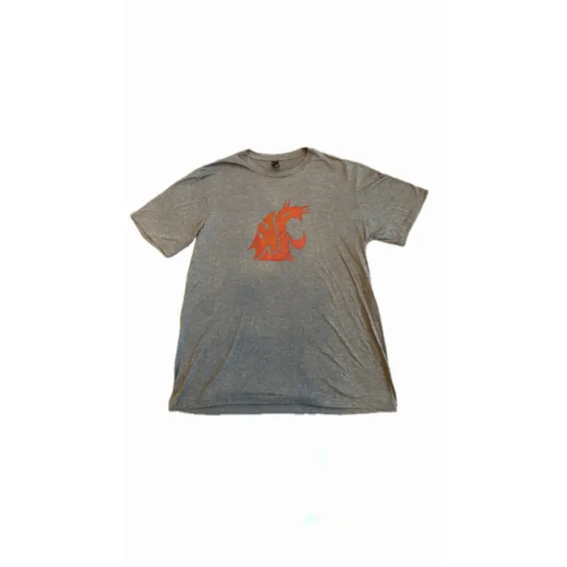 Mens Gray With Crimson Logo Screen Print