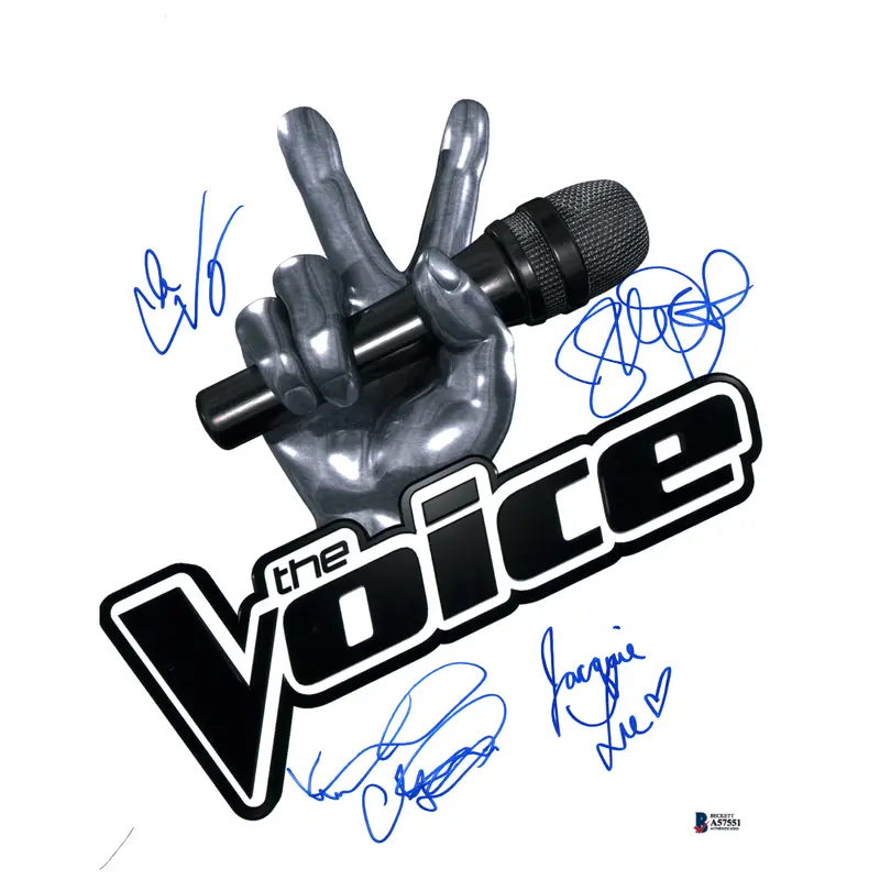 The Voice (4) Lee, Vosbury, Champlin & Wolpert Signed 11x14 Photo BAS #A57551