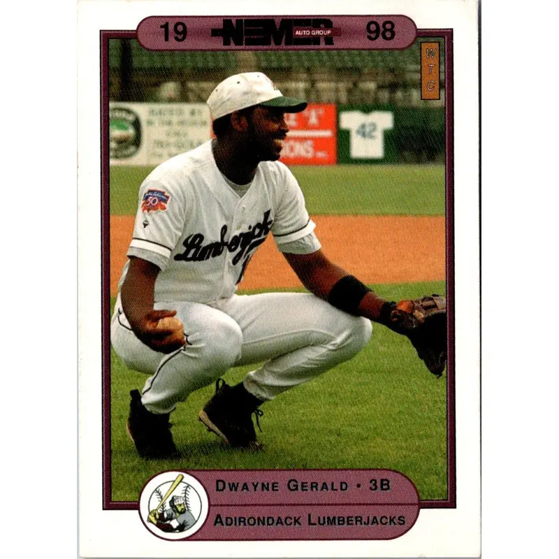 1998 Warning Track Adirondack Lumberjacks Dwayne Gerald #9