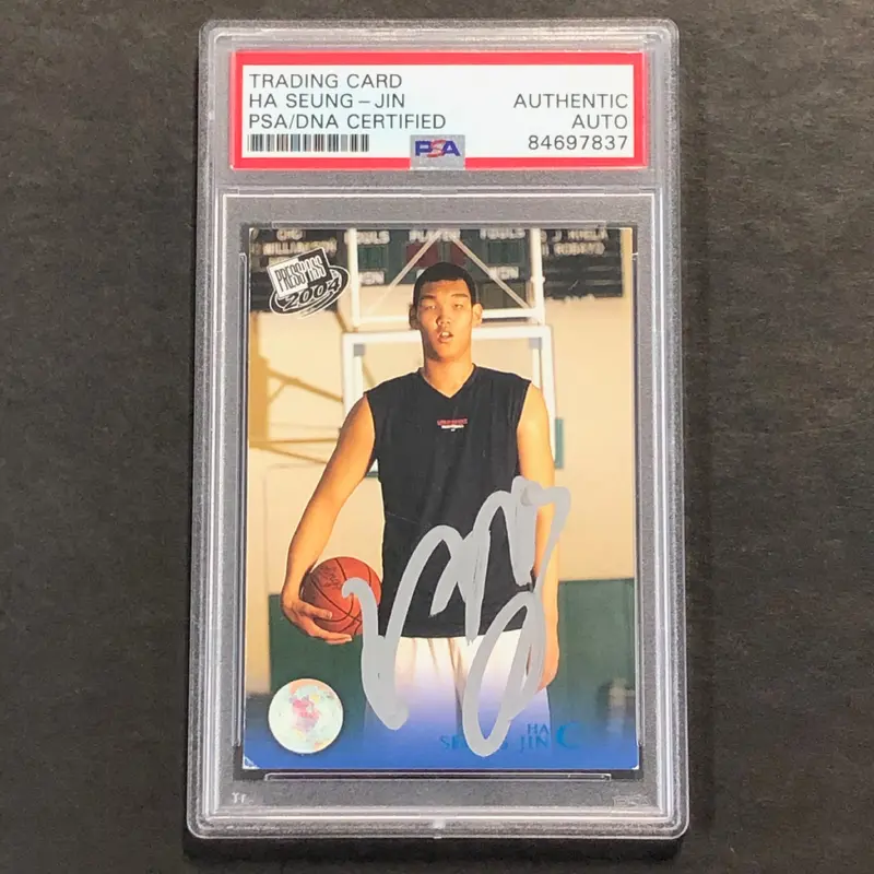 2004 Press Pass #B25 Ha Seung-Jin Signed Card AUTO PSA Slabbed Yonsei University