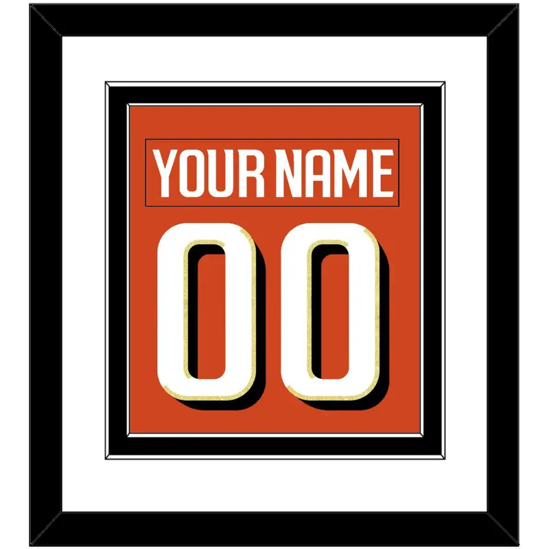 Anaheim Nameplate & Number (Back) Combined - Home Orange - Double Mat 1