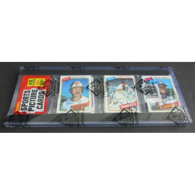 1980 Topps Baseball Unopened Rack Pack (Plastic) (BBCE)