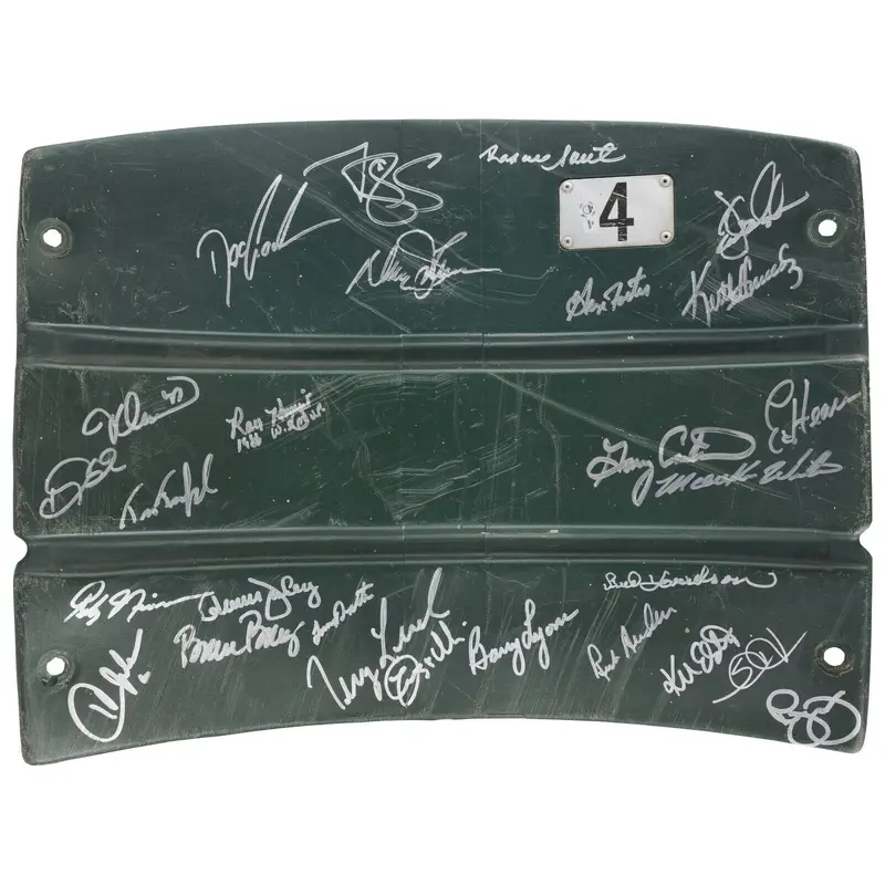 1986 New York Mets World Series Champs Team Signed Game Used Seatback JSA COA