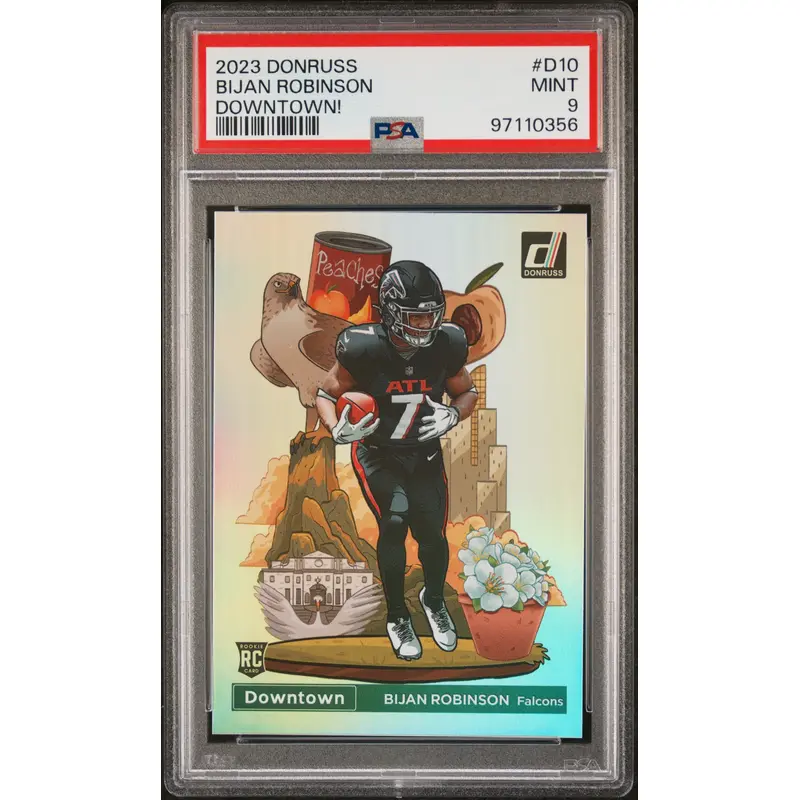 Bijan Robinson 2023 Donruss Downtown PSA 9 Mint