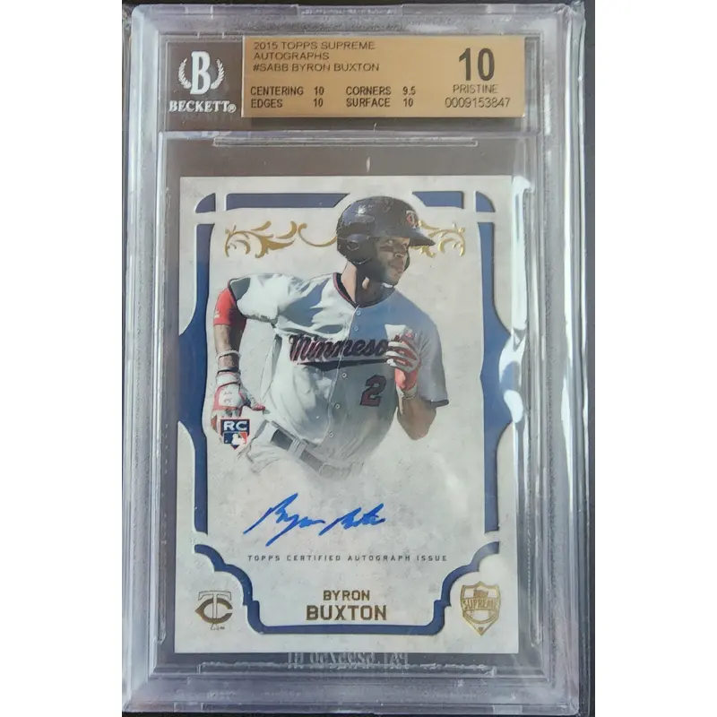 Byron Buxton 2015 Topps Supreme Auto BGS 10 Pristine 10 Auto