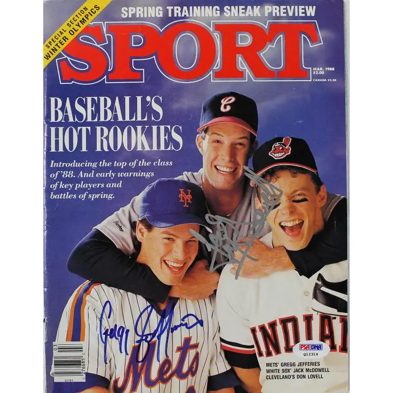 Gregg Jefferies & Jack Mcdowell Authentic Signed 1988 Sport Magazine PSA #Q12314