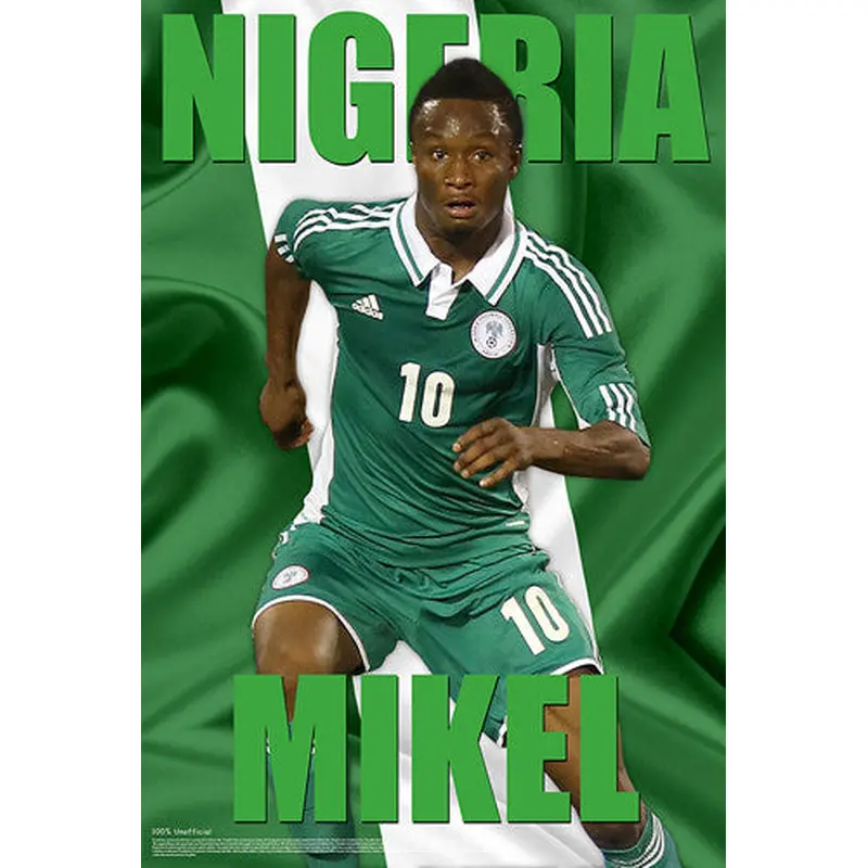 John Obi Mikel "Green Machine" Nigeria World Cup 2014 Soccer Superstar Poster - Starz