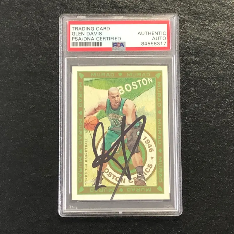 2008-09 Topps T51 Murad #61 Glen Davis Signed Card AUTO PSA/DNA Slabbed Celtics