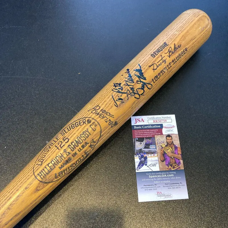 Dusty Baker Signed 1970's Louisville Slugger Game Used Baseball Bat JSA COA
