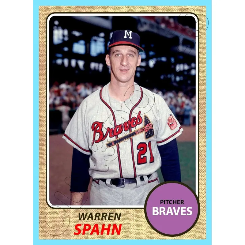 Warren Spahn 1968 Topps Custom Card - 4512