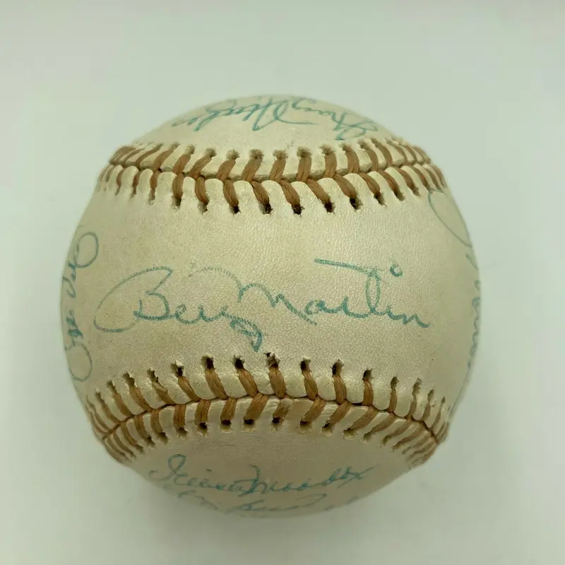 Beautiful 1976 New York Yankees AL Champs Team Signed Baseball With JSA COA