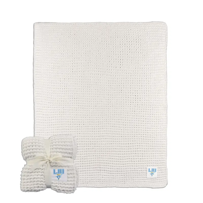 Long Island U Post Campus Cable Knit Throw 50x60