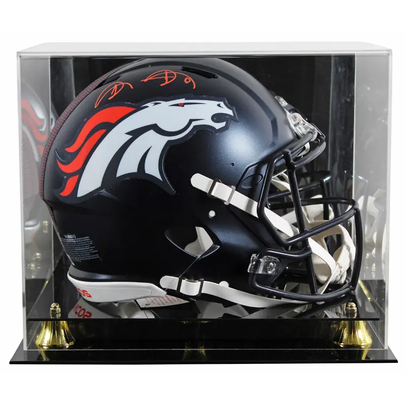 Broncos Shannon Sharpe Signed Full Size Speed Proline Helmet W/ Case BAS Witness