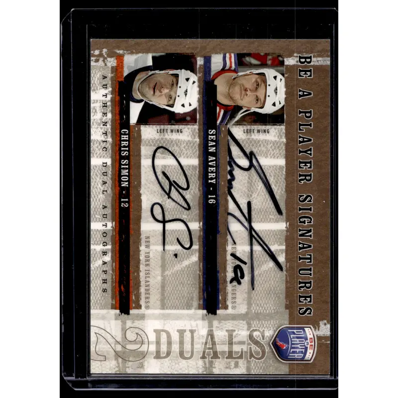 2006-07 Upper Deck Be a Player - Signatures Duals - Sean Avery / Chris Simon #D-AS