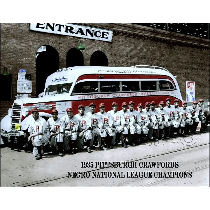 1935 Pittsburgh Crawfords Colorized 11X14 Photo - Bell Gibson Negro Leagues - 2175