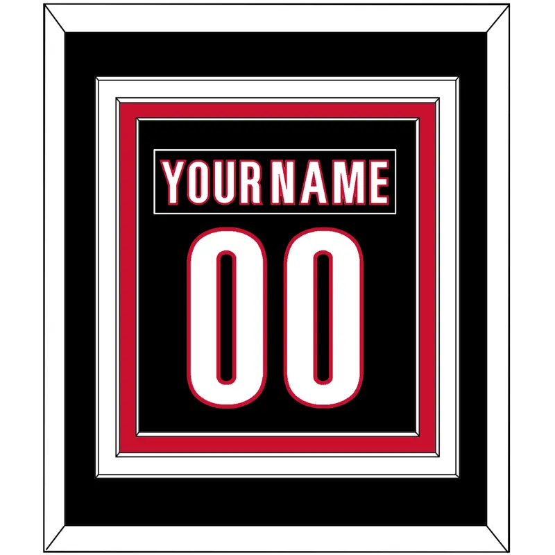 Carolina Nameplate & Number (Back) Combined - Alternate Black (2018-2022) - Triple Mat 2