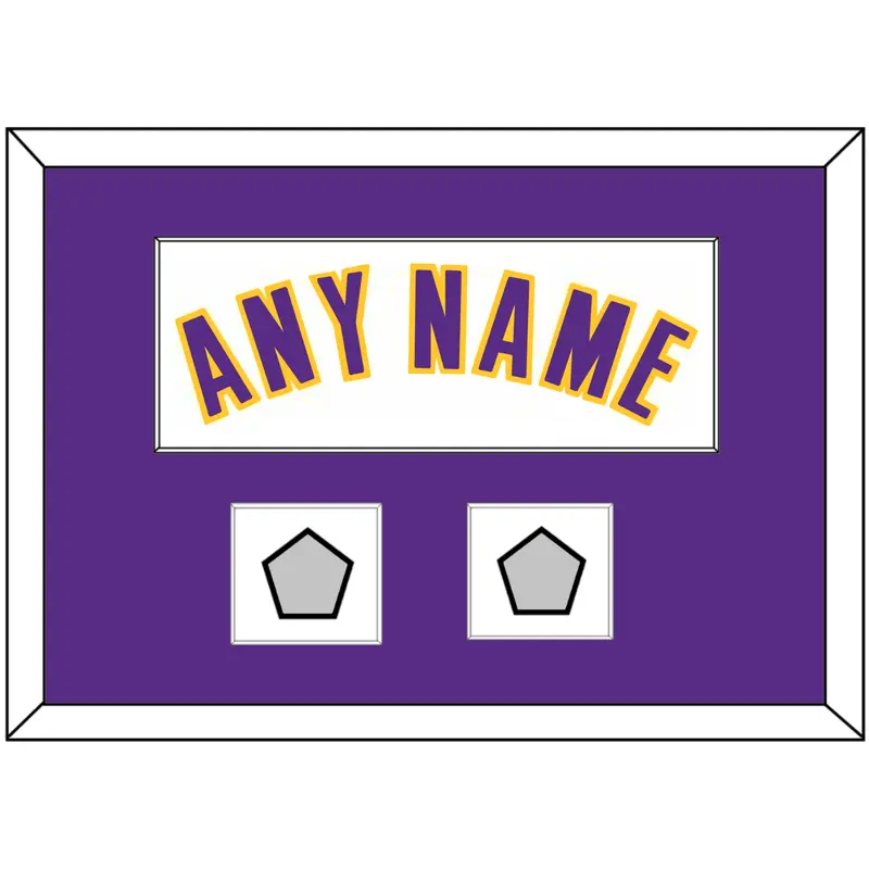 Los Angeles Name & 2 Trophy Patches - Alternate White (2002-2018) - Single Mat 1