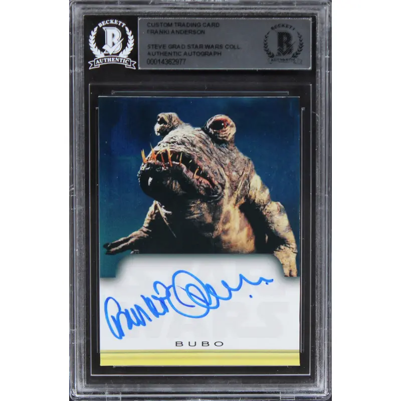Franki Andeson Star Wars Authentic Signed Custom Trading Card BAS Slabbed
