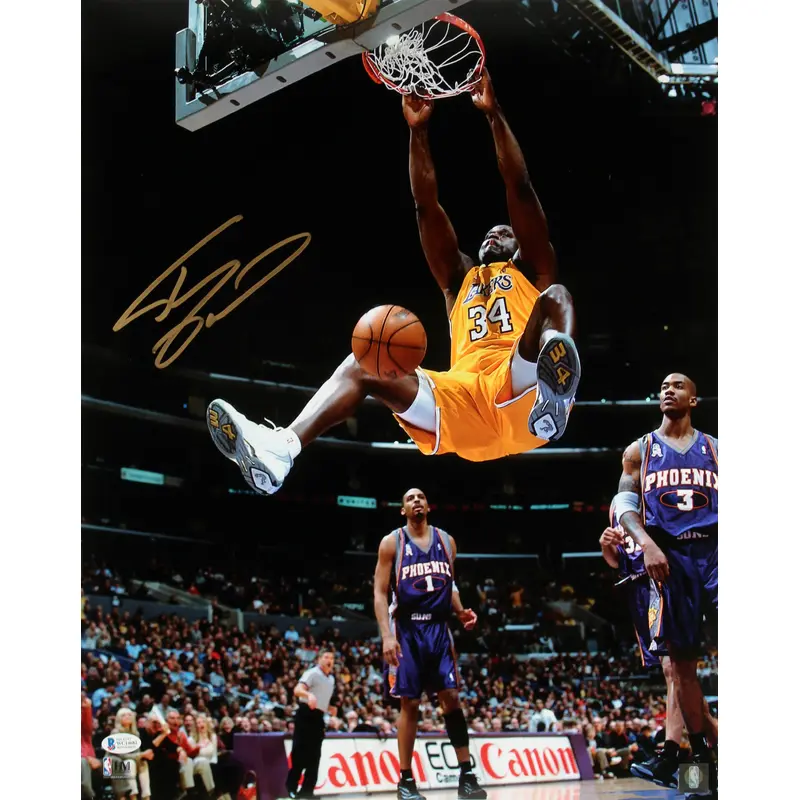 Lakers Shaquille O'Neal Authentic Signed 16x20 Vs Suns Photo Autographed BAS